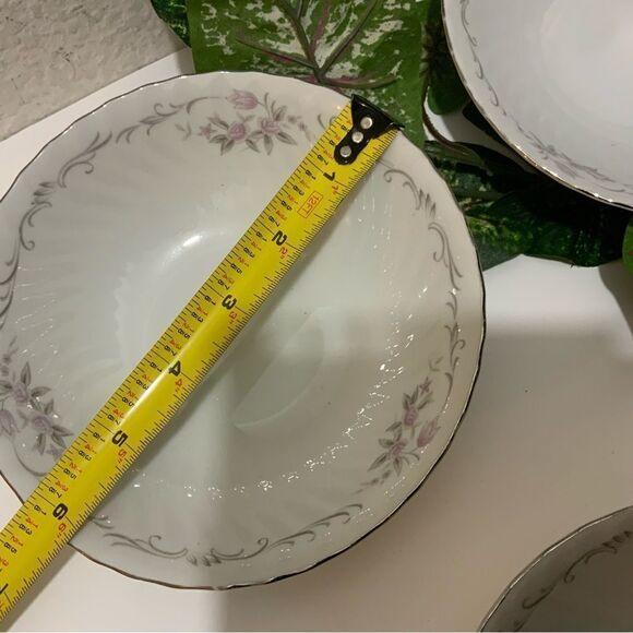 Set 4 GENUINE PORCELAIN CHINA GOLD STANDARD PINK ROSE MADE IN JAPAN FRUIT BOWL - Picture 7 of 8